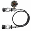 Deluxe Cylinder Equalizer With Braided HP Hose 2 Deluxe Cylinder Equalizer With Braided HP Hose -Diving Suit Co ac366 deluxe cylinder equalizer with braided hp hose 1 1