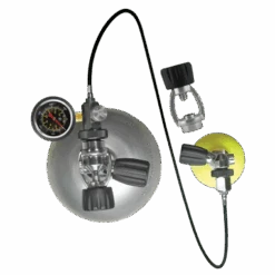 Deluxe Cylinder Equalizer With Braided HP Hose 5 Deluxe Cylinder Equalizer With Braided HP Hose -Diving Suit Co ac366 deluxe cylinder equalizer with braided hp hose 2