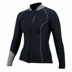 AQ-Tec Women's Long Sleeve Zippered Shirt 9 AQ-Tec Women's Long Sleeve Zippered Shirt -Diving Suit Co aq tec womenslongsleeve sideangle left 1 3