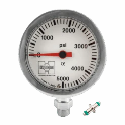 Highland 2" And 2.5" Brass & Glass SPG -Diving Suit Co hl301 2 brass glass spg 1
