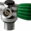 FABER Blue Steel Inline Rebreather Valve - Green - 3442psi - (100% O2) -Diving Suit Co rebreathervalvegreen