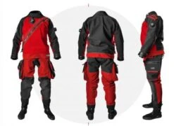 E.Lite Plus Drysuit -Diving Suit Co red full