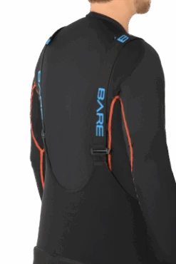 BARE Sentry Pro Dry Drysuit -Diving Suit Co sentry tech suspenders back 1