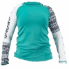 Ladies Sun Shirt 1 Ladies Sun Shirt -Diving Suit Co teal ras guard ladies