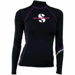 UPF 80 T-FLEX RASH GUARD, LONG SLEEVE, WOMEN 7 UPF 80 T-FLEX RASH GUARD, LONG SLEEVE, WOMEN -Diving Suit Co upf80 blackw